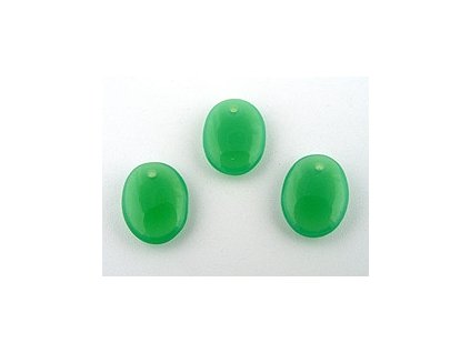 FLAT OVAL OPAL GREEN 12x9mm P