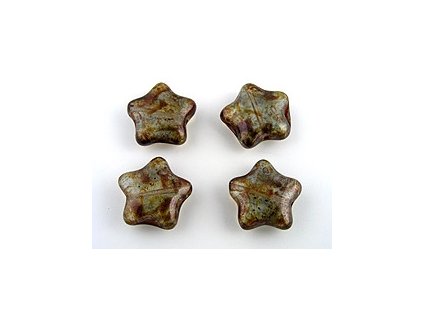 STARS LUSTER GREEN 17x17mm