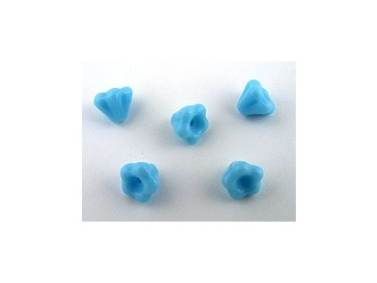 BELL-FLOWER BLUE OPAQUE 4x6mm