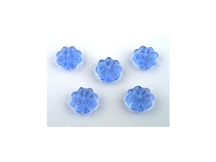 FLAT FLOWER LIGHT SAPPHIRE 9mm