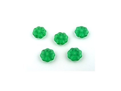 FLAT FLOWER PERIDOT 9mm