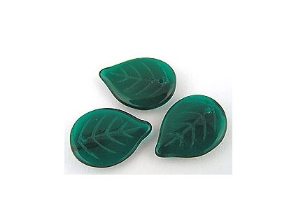 FLAT LEAVES EMERALD 13x18mm