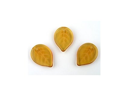 Flat leaves - Light topaz - 13x18mm