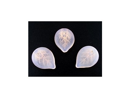 Flat leaves - Opal rosaline - 13x18mm