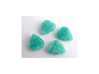 TRIANGULAR LEAVES GREEN 10x11mm