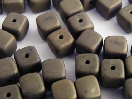 Beads Cubes Bronze Velvet 5x6mm Price for 15pcs