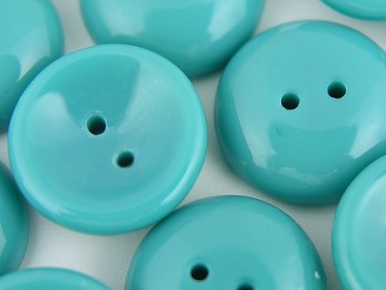 Glass Button Turquoise