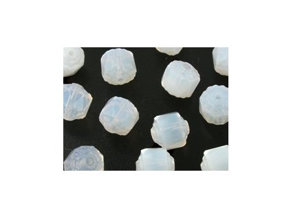 Beads Acorn White Opal Luster 8mm