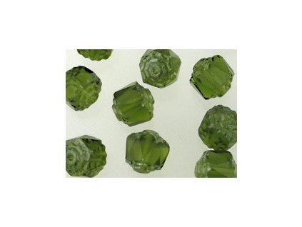 Beads Acorn Olivine Luster 8mm