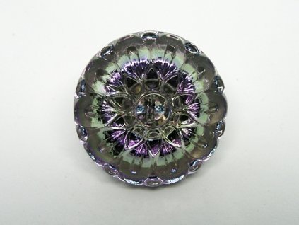 Knoflík Květ Vitrail Světlá 27mm