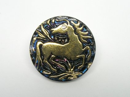 Knoflík Pegasus Zlatá Blue Star 27mm
