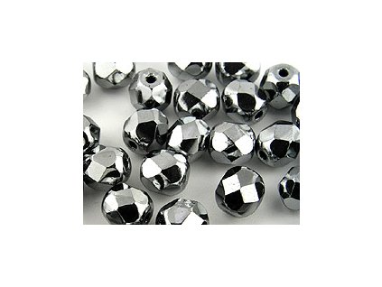 CUT BEAD LIGHT HEMATITE 6mm