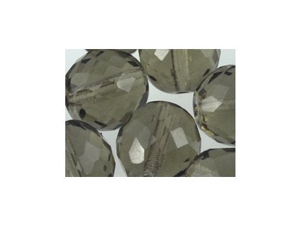 Beads Firepolished Black Diamond 14mm