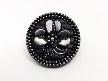Knoflík Jetel Stříbrná 27mm