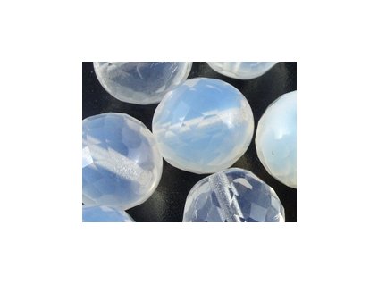 Beads Firepolished White Opal 14mm