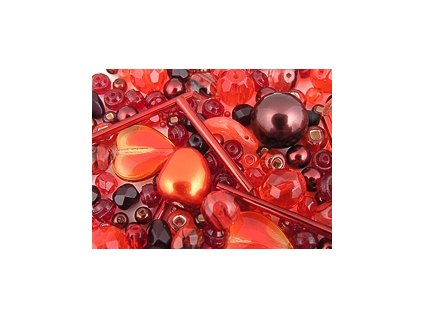 Beads Mix Red First Quality - quantity discount 90g+20g gratis