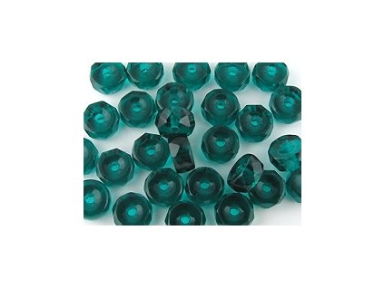 Cut Rondels Emerald  6x3mm