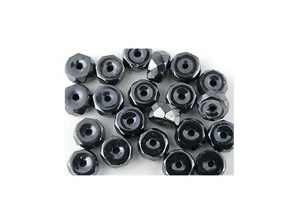 Cut Rondels Hematite 6x3mm