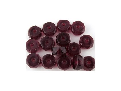 Cut Rondels Garnet 6x3mm