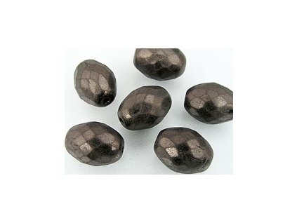 Beads Cut Olive Bronze Crush Mat 13x10mm 6pcs