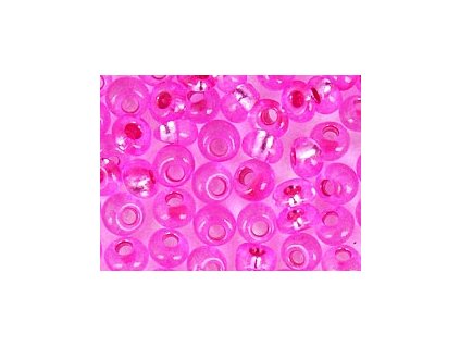 Korálky Kapky Krystal Růžová Stříbrná průtah 3mm