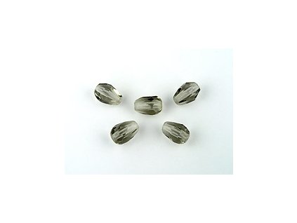 Faset drops - Black diamond - 7x5mm