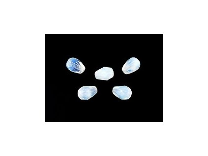 Faset drops - Opal white - 7x5mm