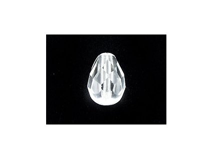 Faset drops - Crystal - 10x7mm