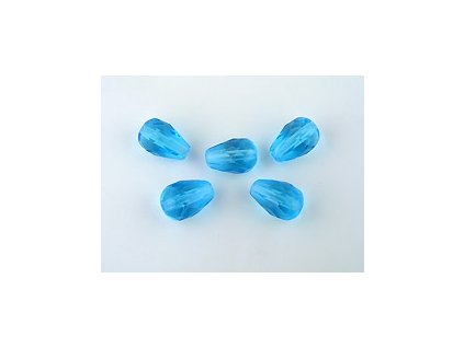 Faset drops - Aqua - 10x7mm