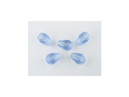 Faset drops - Light sapphire - 10x7mm