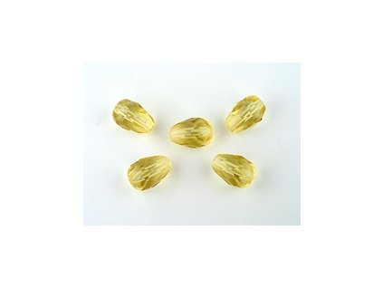 Faset drops - Light topaz - 10x7mm