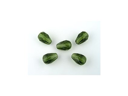 Faset drops - Olivine - 10x7mm