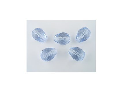 Faset drops - Light sapphire - 13x10mm