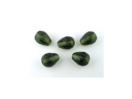 Faset drops - Olivine - 13x10mm