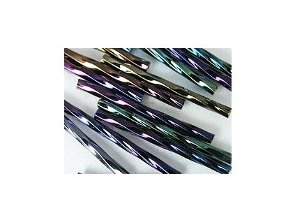 Beads Bugles Iris Twisted 30mm