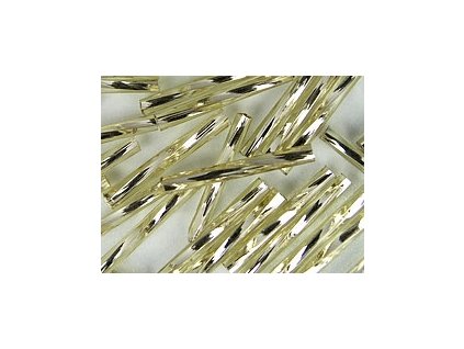 Beads Bugles Light Gold - Line Twisted 20mm