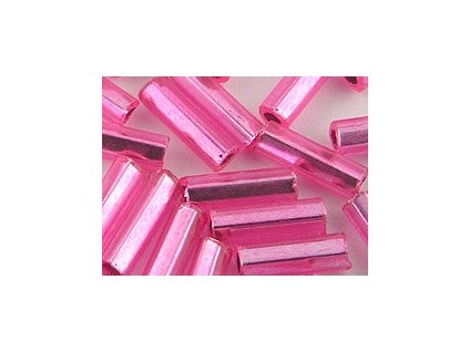 Bugles 7mm - Pink - Silver line