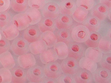 Seed Beads Preciosa No.38394 - Crystal - Pink Line - Matt - 10/0 12g