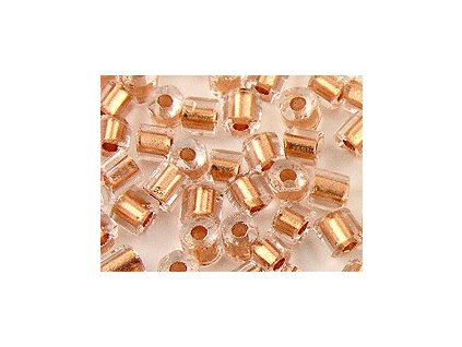 Bugles 2mm - Crystal - Copper line