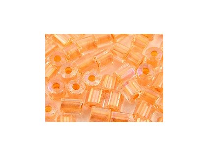 Bugles 2mm - Crystal - Orange line