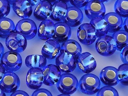 Seed Beads Preciosa No.37050 - Light Sapphire - Silver Line   - 10/0 12g