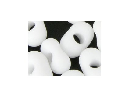 Beads Farfalle Chalk White Mat 2x4mm