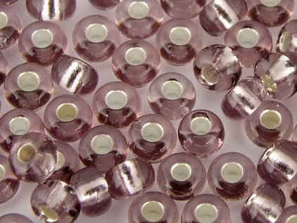 Seed Beads Preciosa No.27010 - Light Amethyst - Silver Line   - 10/0 12g