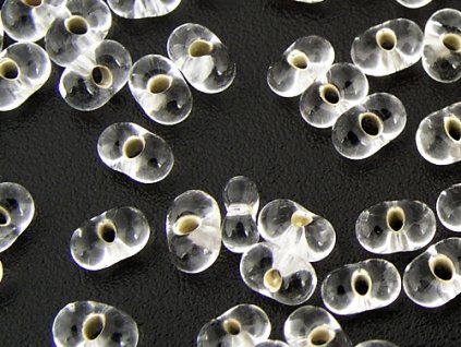 Korálky Farfalle Krystal Stříbrná průtah 2x4mm