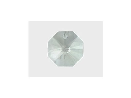 OCTAGONAL 1 HOLE CRYSTAL 14mm 5pcs