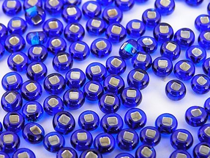 Seed Beads Preciosa No.67300 - Light Capri Blue - Silver Line  10/0 12g