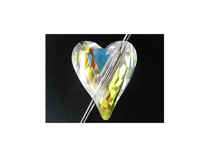 SW5743|Wild Heart Bead -V- Crystal AB 17mm