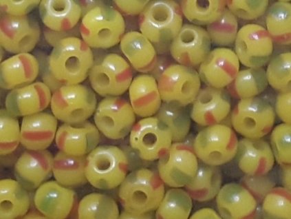 Seed Beads Preciosa No.83150 - Opaque Yellow Stripe 10/0 12g