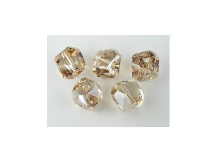 SW5603|Graphic Cube Crystal Golden Shadow 8mm