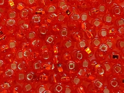 Seed Beads Preciosa No.97050 - Orange - Silver Line   10/0 12g